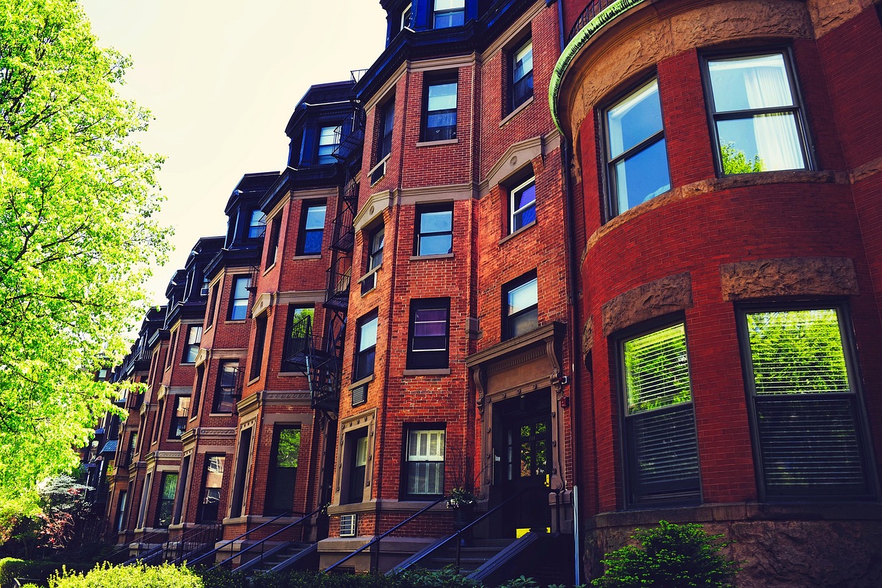 A row of investment rental homes
