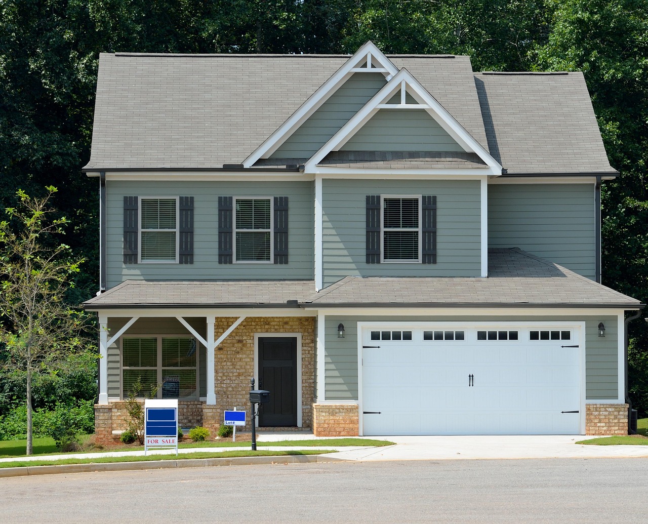 A listed home photographed for sale